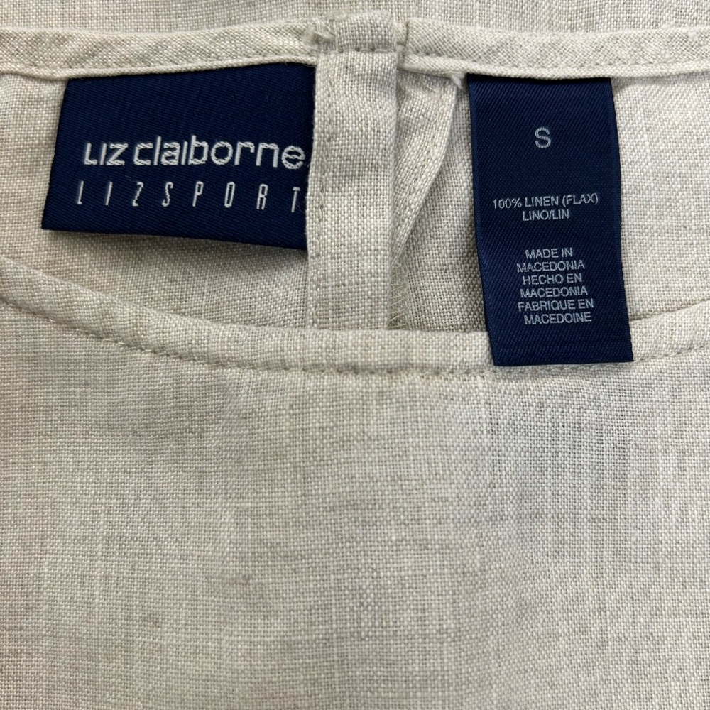 Liz Claiborne Beige Sleeveless Blouse